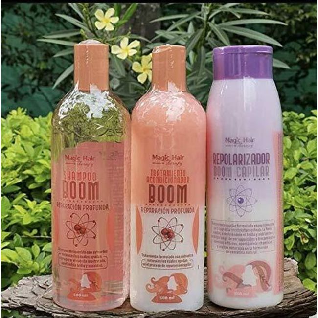 Magic Hair Therapy Shampoo BOOM, Acondiciondor BOOM y Repolarizador BOOM Capilar