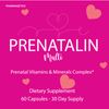 Prenatalin -Prenatal Vitamins & Minerals Complex Support -60 Capsules Official