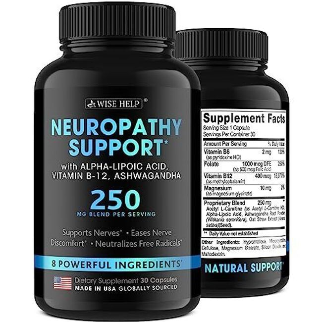 Neuropathy Support Natural Nerve Discomfort Relief - Made in USA - Nerve Anti...