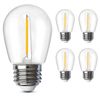 Feit Electric S14/822/FILED/4 1W Non-Dm LED Bulb,4 Bulbs