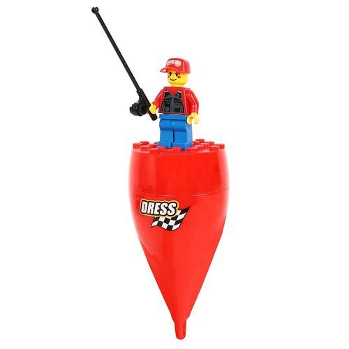 Dress Block Float/Minifigure Included, Fishing Gear, Ukisabiki Bait, Sea Fishing, Embankment, Custom, Beginner Set, Red, One Size