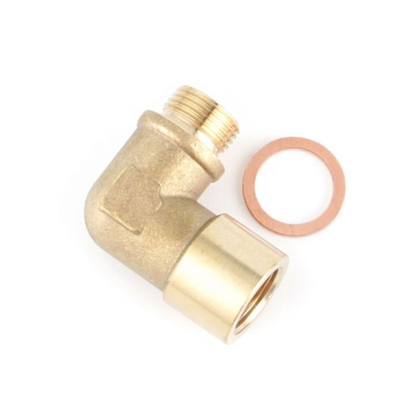 TAKPART Oxygen Sensor Extender Spacer 90° Angled Brass M18x1.5