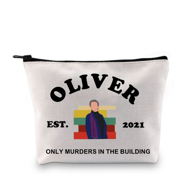 Only Murders Inspired Zipper Pouch Upper West Side Gift Oliver Est. 2021 True Crime Podcast Geschenk Make-up Tasche für OMITB Show Fans, Oliver Bag Eu, Kosmetiktasche mit Aufdruck