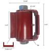3 3/8" x 3 11/16" Adjustable Gate Door Hinge Heavy Duty Round Mount Grease Zerk