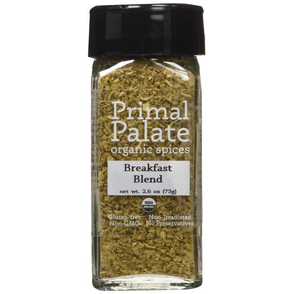 Primal Palate Organic Spices Breakfast Blend, Certified Organic, 2.6 oz Bottle