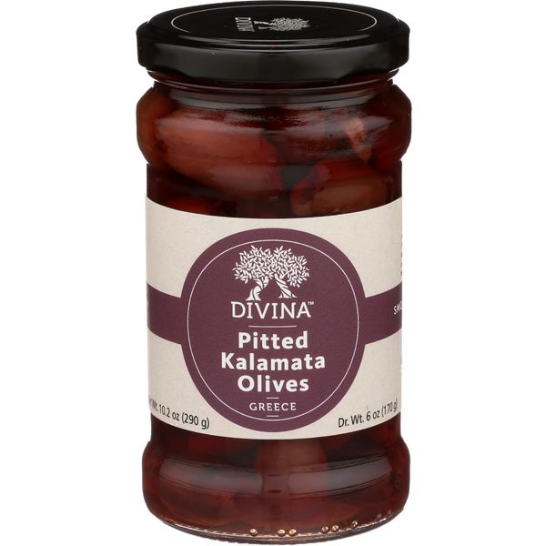 DIVINA Pitted Kalamata Olives, 10.2 OZ