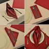 Pack of 3 Textile Napkins 45 x 45 cm 100% Cotton Hemmed on 4 Sides Anthracite