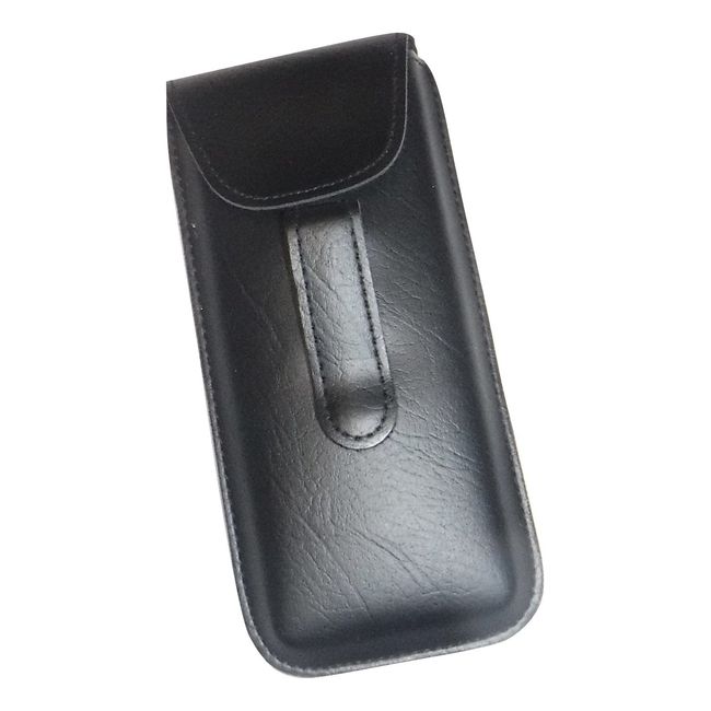 Semi Hard Pocket Clip Eyeglass case Regular Size (Black)