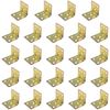 24 PCS L-Shaped Brackets,Furniture Cabinet Hardware Corner Braces,Zinc-Plated Angle Brackets