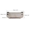 sourcing map Finger Flush Pull Handle 74x34x5mm Rectangle for Drawer Door Copper Tone 3pcs