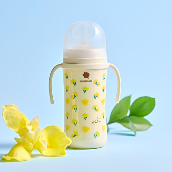 Green Finger Bebegrow PPSU Yellow Iris Straw Cup 280ml X 1EA (Regular Straw + Straw) / Children&#39;s Cup, Infant Straw Water Bottle