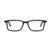 Read Optics Blue Light Glasses Zero Magnification for Anti Glare Eye Protection for Computers & Screens, Thin Black Flat Easy Folding Frames from