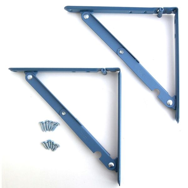 Tanner Folding Metal Shelf Brackets, Set of 2