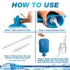 Cleanstream Water Bottle Enema Kit, Enema Cleaning Kit for Men and Women, 2 Nozzles, 5ft Silicone Nozzle, 1 Bag, Blue