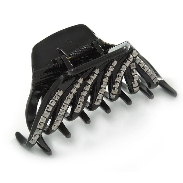 Black Acrylic Hair Claw - 85mm Width