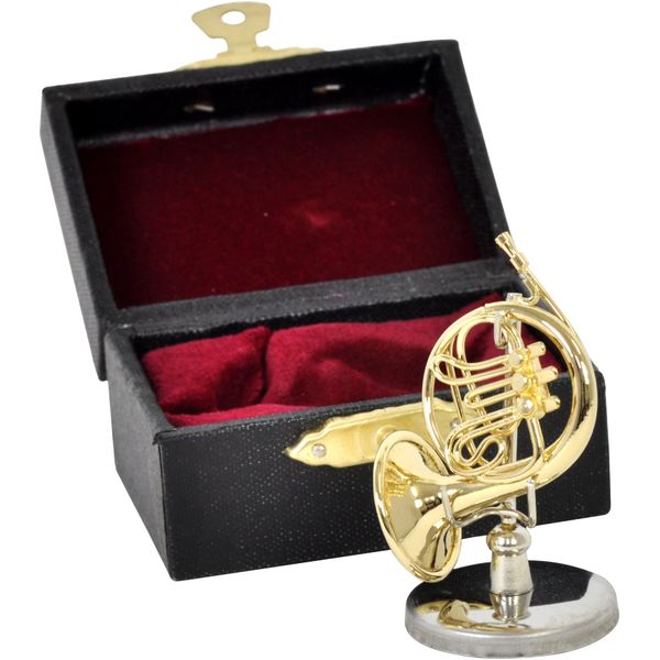 Sunrise Sound House Miniature Musical Instrument French Horn 1/12 Gold