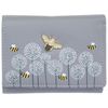 Mala Leather Moonflower Collection Small Leather Purse RFID Blocking 3552_56 Grey