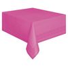 Unique Party 50184 - Plastic Lined Hot Pink Paper Tablecloth, 9ft x 4.5ft