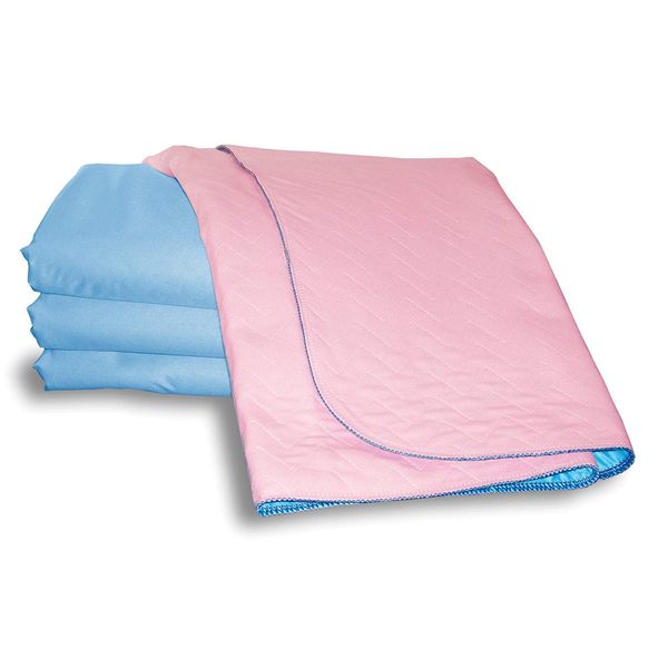 Washable Bed Protector/Pad Without Tucks - Pack of 2, Pink