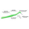 Orthomechanic Interdental Brush Angle Cleaners - Jumbo Pack (50 Brushes) (Standard) - Remove Plaque - Toothpick … … …