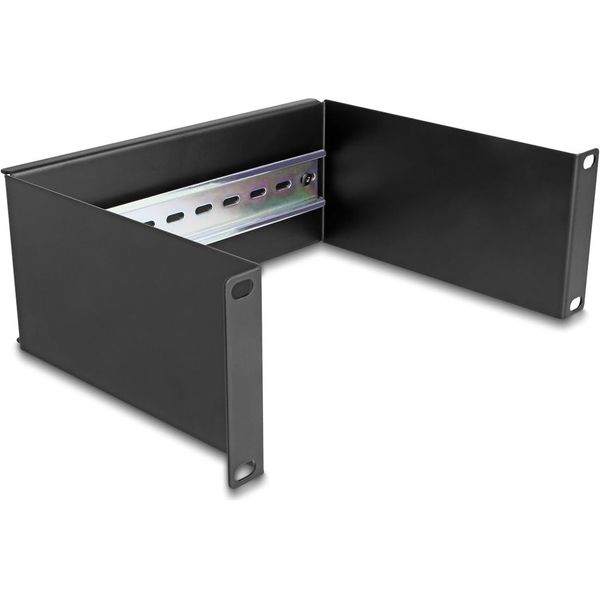 DeLOCK 10 Inch DIN Rail Panel 2 HE Black