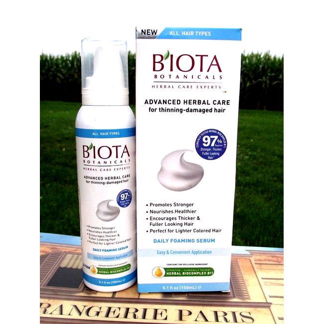 2 NEW Biota Botanicals Advanced Herbal Care Daily Foaming Serum  5.1 oz. Each