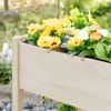 Raised Garden Bed Planter Box w/ 8 Grow Grids, Storage Shelf & Lockable Wheels
