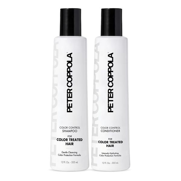 PETER COPPOLA Color Control Sulfate Free Shampoo & Conditioner For Color Treated Hair - Color Safe Keratin Shampoo & Intensely Hydrating Conditioner, 12 Fl Oz Duo