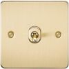 Knightsbridge FP12TOGBB Brushed Brass FPAV12TOGBB Flat Plate 10A 1G Intermediate Toggle Switch