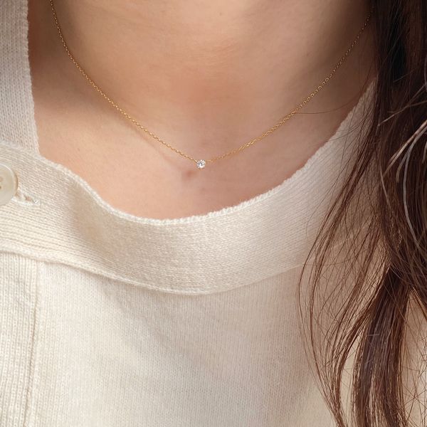 Mini Cubic 925 Silver Gold Filled Choker Necklace