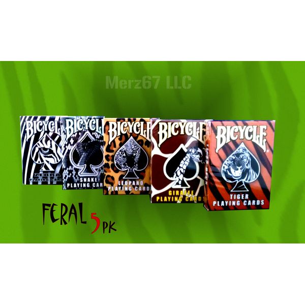 FERAL 5 Pack Bicycle Playing Cards