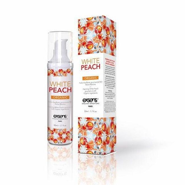 exsens Organic Gourmet Massage Oil WHITE PEACH White Peach 50mL &quot;Free Delivery (B)&quot;