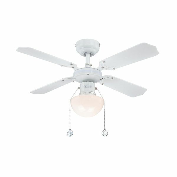 Ceiling fan light with pull chain Westinghouse Portland Ambiance White 90 cm 36"