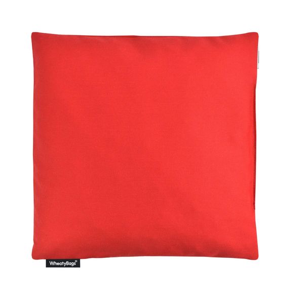 Cherry Stone Heat Or Cold Pack - 23cm Square - Red Cotton Fabric - Microwavable - Lavender Scented - General Warmth and Comfort