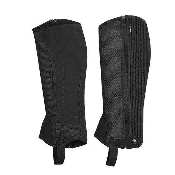 Dublin Easy-Care Mesh Half Chaps II, Black, Adults Small