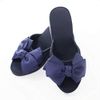 Heel Slippers 8cm Platform Bow Slippers (Navy), navy