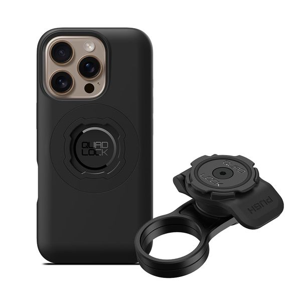 Quad Lock Stem Cap Bike Mount Kit with MAG Phone Case for iPhone 16 Pro
