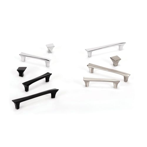Berenson Fluidic Collection 96mm Center Cabinet Handle Pull, Polished Chrome