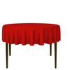 70" Round Polyester Fabric Tablecloths for Wedding Banquet - Red