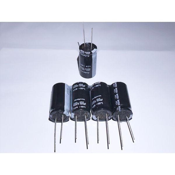 5Pcs KXW Rubycon 100uF 400V 16x30mm Aluminum Electrolytic Capacitor