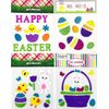 Easter Spring Window Clings Gel Decoration Pack Bunnies, Eggs, Flowers Chicks