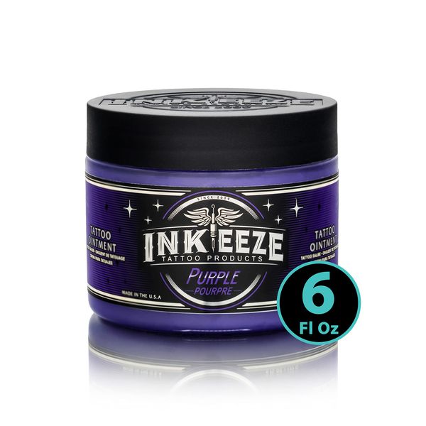 INK-EEZE Purple Glide Non-Petroleum Tattoo Ointment 6oz Jar