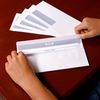 Quality Park #9 Security Envelopes, Double Window, Self Seal, Business Envelopes, For Invoices/Statements, 24 lb White, 3-7/8" x 8-7/8", 500/Bx (QUA67529)