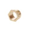 sourcing map Brass Threaded Pipe Fitting G3/4 Male X G1/2 Female Hex Head Bushing Adapter