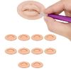 10PCS Silicone Fake Lips Skin Tattoo Soft Microblading Practice Lips Open Mouth Silicone 3D Fake Lips Permanent Makeup Training Practice Skin Lip Mold for Tattoo Artists Training Skin Cosmetic