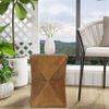 Outdoor Lightweight Concrete Side Table Concrete Stool End Table Accent Table