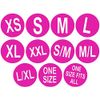 13mm Size Stickers, L, Pink, 100