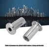 Hilitand Flat Hex Nuts, M6 M8 Iron Plated Nickle Flat Nuts Round Head Hex Nut Hex Socket Screw Inserts Threaded Insert Nuts (M8X15 30PCS)