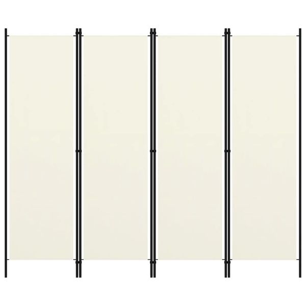 CHARMMA 4-Panel Room Divider Cream White 78.7"x70.9"-3.59KG