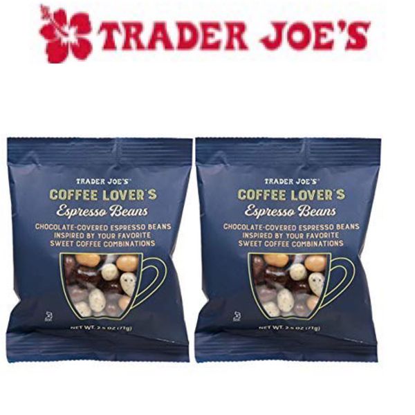NEW 2 Trader Joe's Coffee Lovers Chocolate Covered Espresso Beans